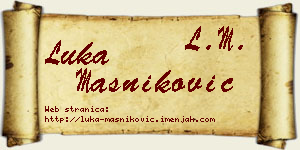 Luka Masniković vizit kartica